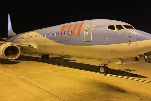 There were emotional scenes when what could be the final flight to land at Doncaster Sheffield Airport touched down last night (Photo: Matthew Gollick)