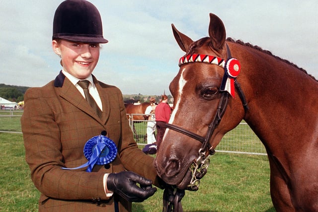 Francesca Edmonds from Hope 2nd place with her riding pony Ridings Orchid in 1998