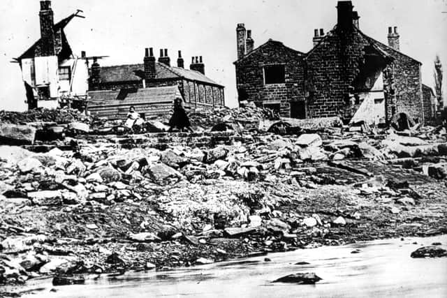 Ruins at Malin Bridge, Sheffield, including the remains of Cleakum Inn following the Great Sheffield Flood.