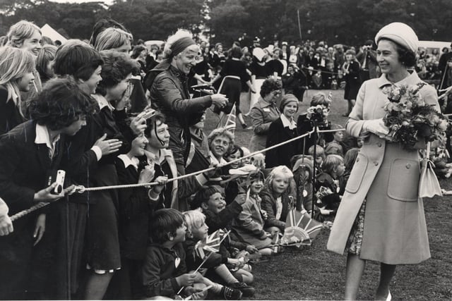 Queen Elizabeth visited South Yorkshire 12 July 1977 - Silver Jubilee Maltby.