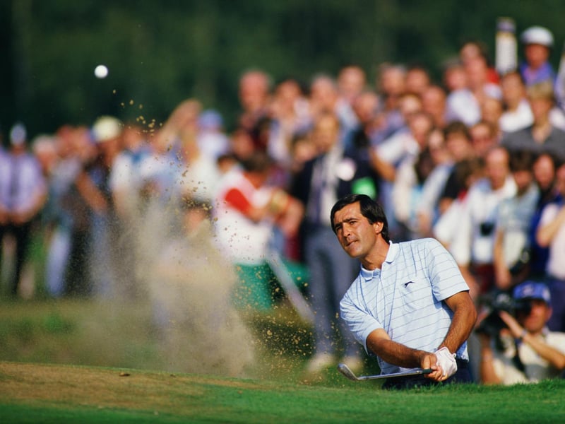 The 'Burma Road' at Wentworth is always glorious in the early autumn. Seve, pictured here in the 1984 World Match Play, was great to watch and photograph there.