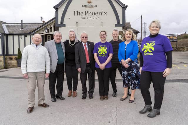 A new friendship lunch has been launched at The Phoenix in Ridgeway. Erica Hill and Tammy Wilson from SCCCC, Kathy Marwick, Graham Moore, Paul Anthony, Terry Smith,  Mel Bean (General Manager) and Tony Foulds