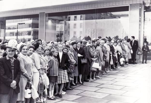Cole Brothers Limited, Department Store, Barker's Pool, Sheffield. Part of the large crowd waiting for the opening of Cole Brothers' store, Barker's Pool, by the Lord Mayor, Ald. I. Lewis - 17th September 1963
