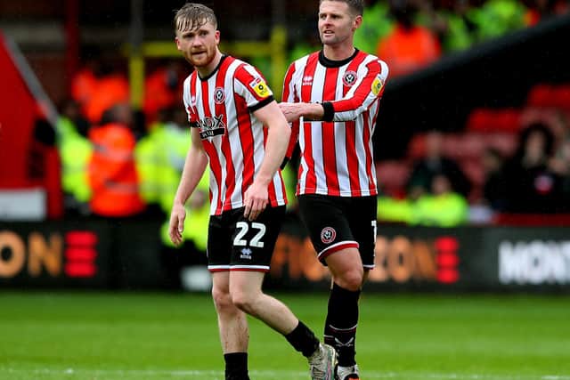 Sheffield United midfielders Tommy Doyle and Oliver Norwood: Simon Bellis / Sportimage