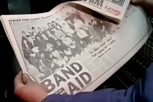 By Band Aid. Written and recorded for the first time in 1984.