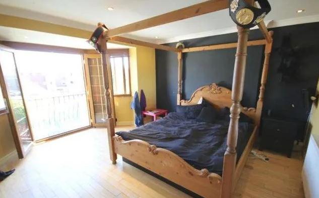 Inside one of the six bedrooms.