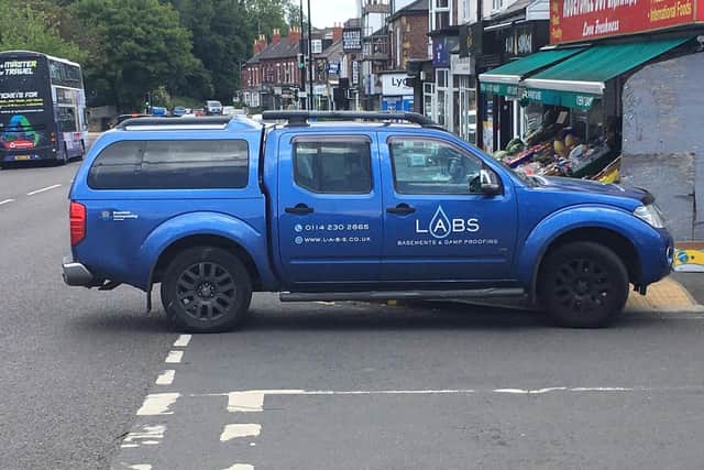 Duncan Strafford shared this example of 'atrocious' parking on Abbeydale Road in Sheffield