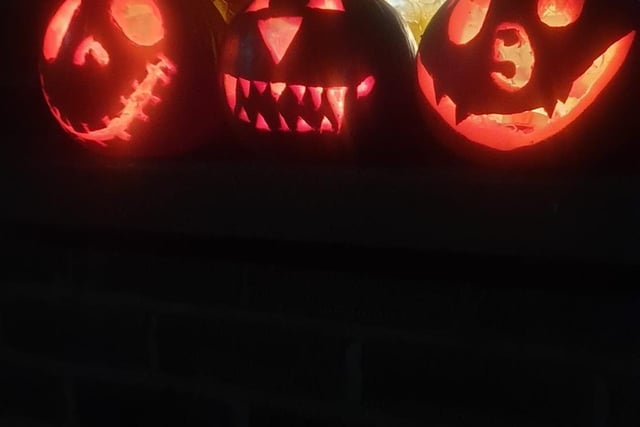 This trio of pumpkins was shared by Stacey Marie Eyre.