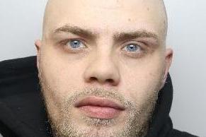 Pictured is Ben Taylor, aged 28, of Hallwood Road, Chapeltown, Sheffield, who pleaded guilty to assault occasioning actual bodily harm and criminal damage after he attacked his partner and damaged her home. 
Sheffield Crown Court heard how Taylor beat the woman to the head with a broomstick, slapped her, pulled her into the bedroom by her hair, stuck his thumbs into her eyes and repeatedly punched her. Taylor was sentenced to 18 months of custody and was given a three-year restraining order.