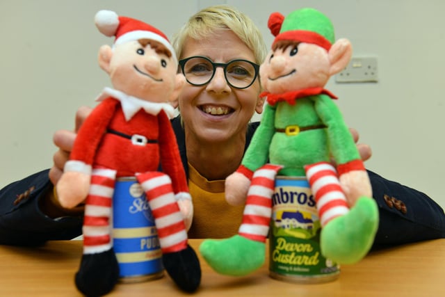Sunderland Foodbank's Jo Gordon was pictured with Elves Felix and Freddie during the Act of Kindness campaign 2 years ago.