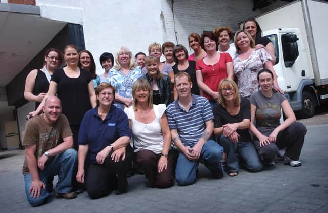 Let's start with the staff - the people who made the place tick. Here they are pictured shortly after Joplings closed. Can you spot anyone you know?