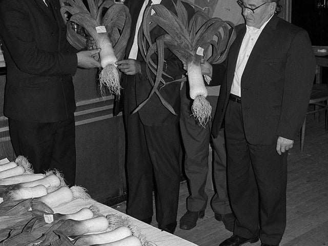 Taken in 1970 - who knew leek-growing could be so competitive?