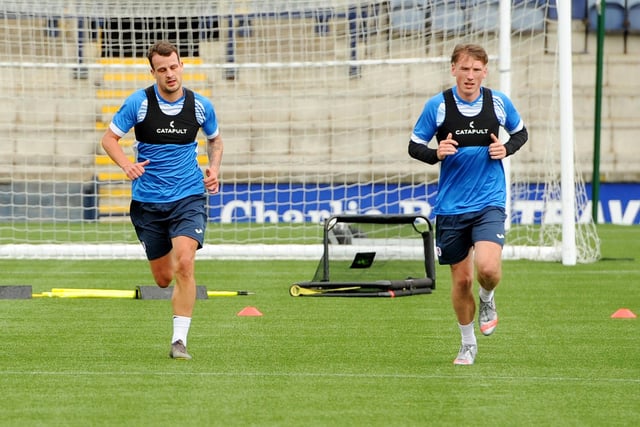 The team captain and star midfielder are put through their paces at Stark's Park.