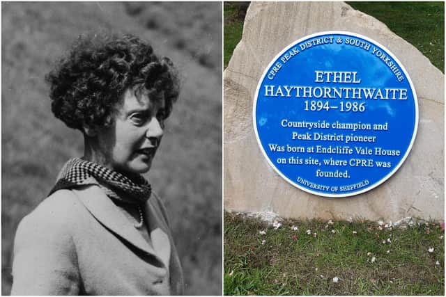 After a campaign run by The Star and Campaign to Protect Rural England, Ethel Haythornthwaite, who fought for our access to the Peak District and Sheffield's green belt finally has a blue plaque in her honour