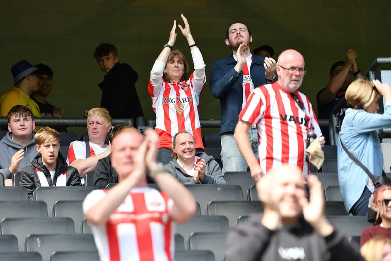 Sunderland fans enjoy the scenes at MK Dons!