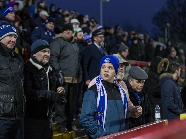 Supporters disappointed having made the mammoth journey to watch Pompey lose 4-1 at Accrington.