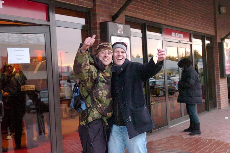 These fans were among the first to get tickets to see Oasis. Recognise them?