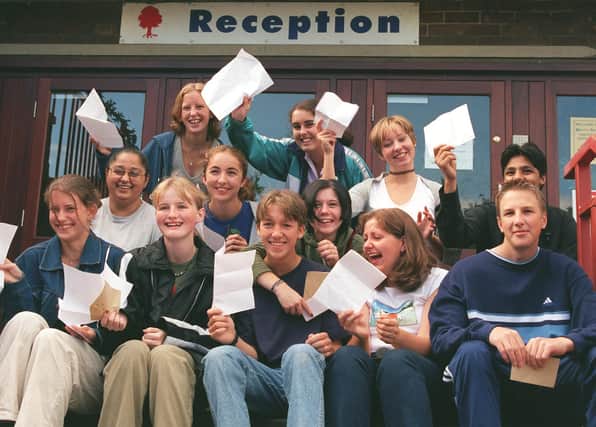 Who can you spot celebrating in these throwback GCSE results day pictures?