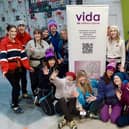 A Vida Sheffield group photo at the Everest Challenge fundraising climb to mark the 70th Anniversary of Sir Edmund Hillary and Sherpa Tensing at Awesome Walls in Sheffield.