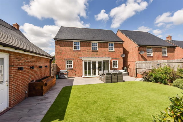 This 'exceptional' four bedroom house has gone on sale in Pakenham Road, Waterlooville for offers in excess of £550,000. It is listed by Castles.