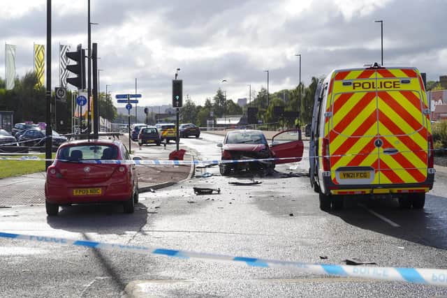 The scene on Penistone Road, Hillsborough earlier today (Thursday, September 29, 2022). Picture Scott Merrylees