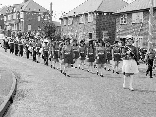 Moving on to the carnival in 1974 - do you recognise anyone in this marching band?