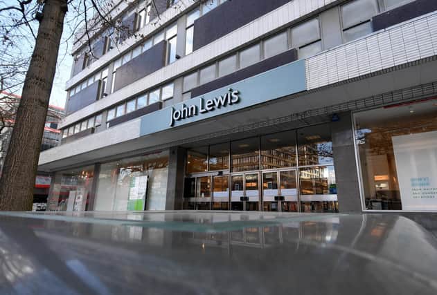 The John Lewis Store, Sheffield...24th March  2021..Picture by Simon Hulme 