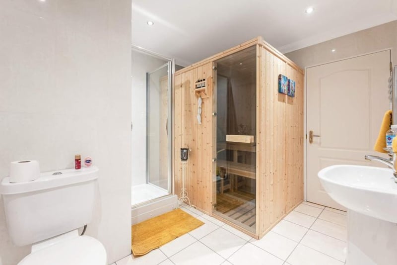 Ground floor shower room with sauna.