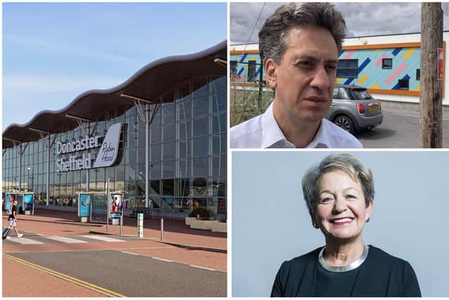 Doncaster MPs Dame Rosie Winterton and Ed Miliband have made a joint call to the government to save Doncaster Sheffield Airport