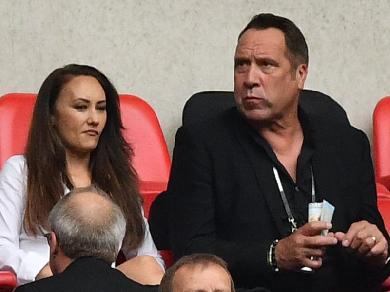 Beckham and Sheeran were pictured nearby goalkeeping England and Arsenal legend David Seaman (Pool/AFP/Getty Images)