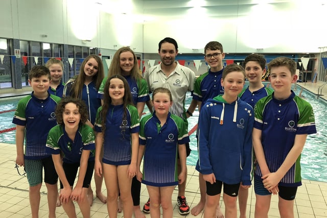 Buxton Swimming Club members ahead of a training session.