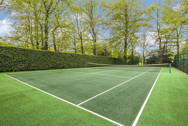 The tennis court is situated within the exclusive King Edwards development.