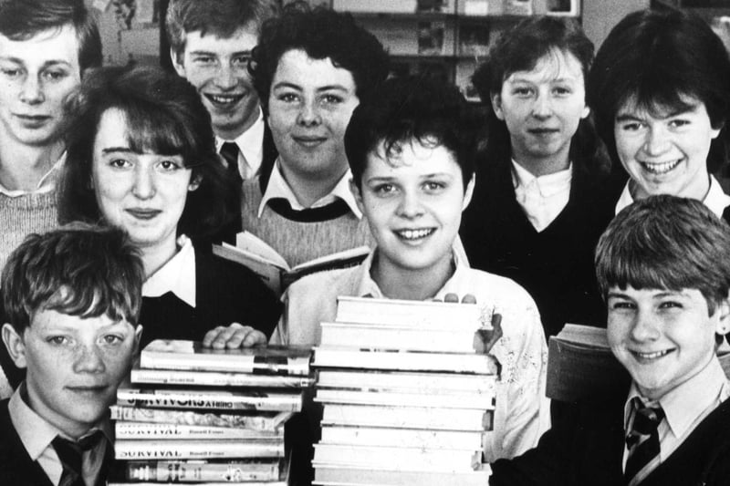 Boldon Comprehensive School students were holding a sponsored read in aid of Multiple Sclerosis Research in November 1986. Are you pictured?