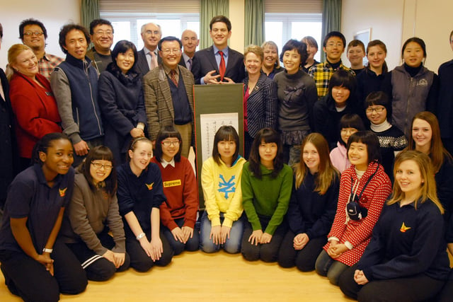 Pupils, staff and MP David Miliband were joined by students from South Korea in 2008. Are you in the picture?
