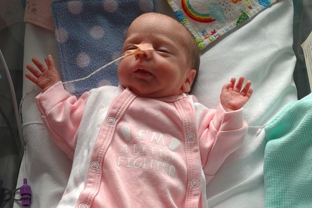 Sophie Denise was due on 30 June, but arrived 10 weeks early, on 21 April
