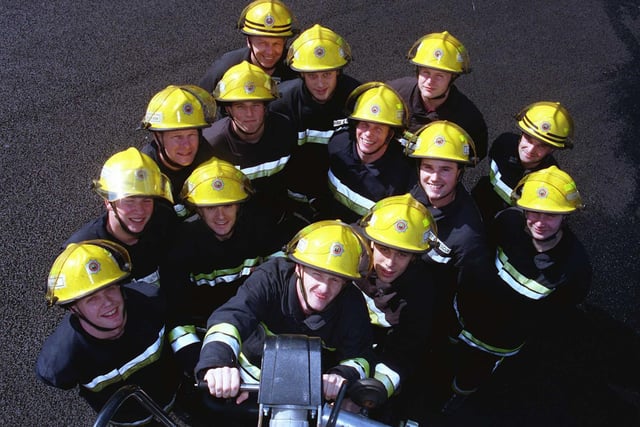 In 1999, a squad from the South Yorkshire Fire Rescue Centre in Handsorth, Sheffield, showed their heads for height when they attempted to break the ladder climbing world record. Firefighter Alex Marland can be seen here scaling the exercise ladder as his colleagues look on. The record for climbing the greatest distance up a ladder in 24 hours today stands at an astonishing 114.17km, set by a team of firefighters from the Isle of Man in 2012