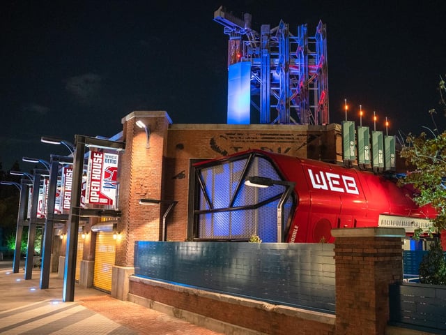 A view of the WEB SLINGERS: A Spider-Man Adventure in Avengers Campus. Picture: Richard Harbaugh/Disneyland Resort via Getty Images