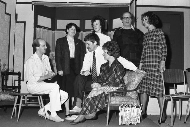 Members of Sunderland Drama Club pictured in rehearsal for the play Pack of Lies. Were you one of the club members in 1987?