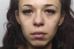 Pictured is Thereese Soper, aged 29, of Catherines Avenue, Doncaster, who has been sentenced to 15 months of custody after she admitted causing unlawful wounding following an attack on a woman on a dance floor at a nightspot in Doncaster city centre.