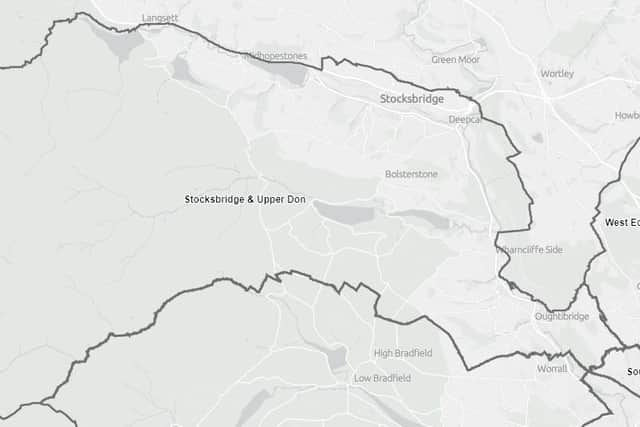A Sheffield City Council map of the Stocksbridge & Upper Don ward, where a by-election is being held on June 26, 2025