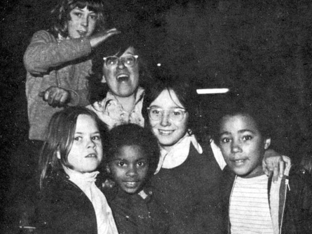 Picture taken at the Student Community Action Bard Street Bonfire night. Volunteer can be seen at the back wearing glasses