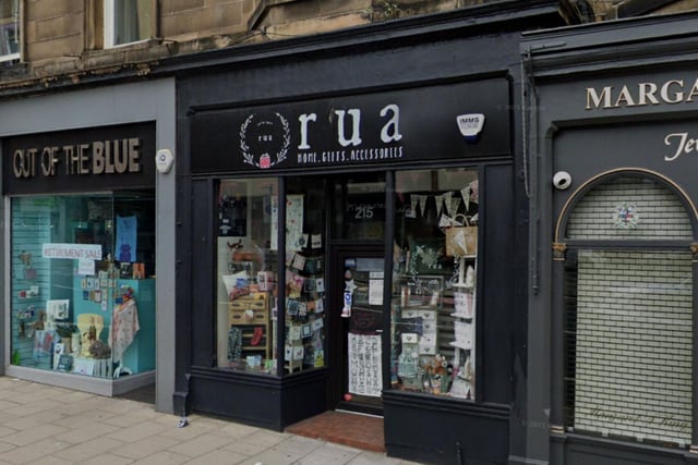 Rua, on Edinburgh's Morningside Road, is a popular independent shop that promises "stunning gifts that you won't find anywhere else". Customers particularly like their Irn Bru gift sets.
