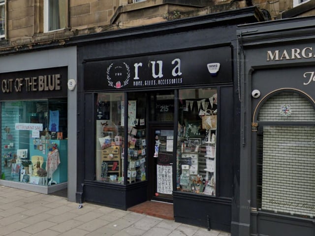 Rua, on Edinburgh's Morningside Road, is a popular independent shop that promises "stunning gifts that you won't find anywhere else". Customers particularly like their Irn Bru gift sets.