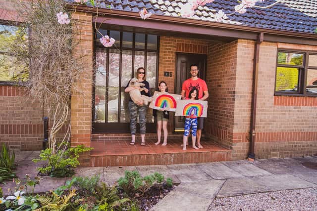 Charlotte Harris said she enjoyed getting to see her neighbours while the photos were taken. Picture: Danielle Richardson.