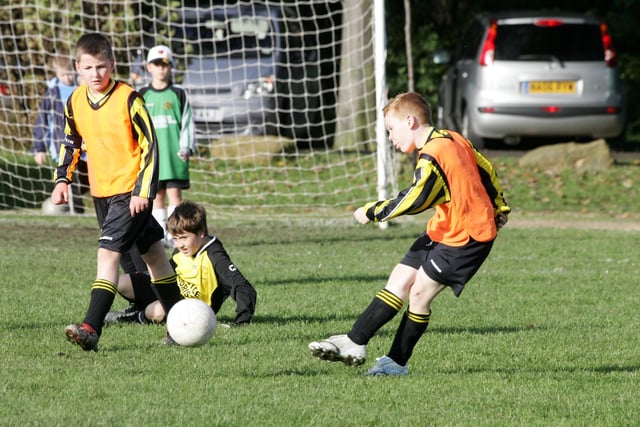 Harton Harriers and Hebburn Blues are pictured in action 15 years ago in junior football action.
