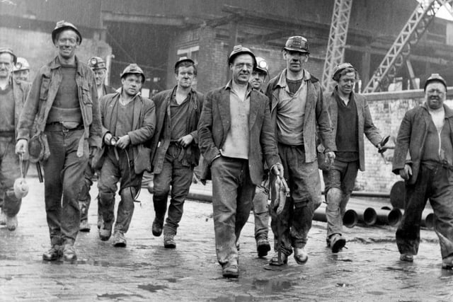 It's the end of a shift for these miners at Handsworth Colliery