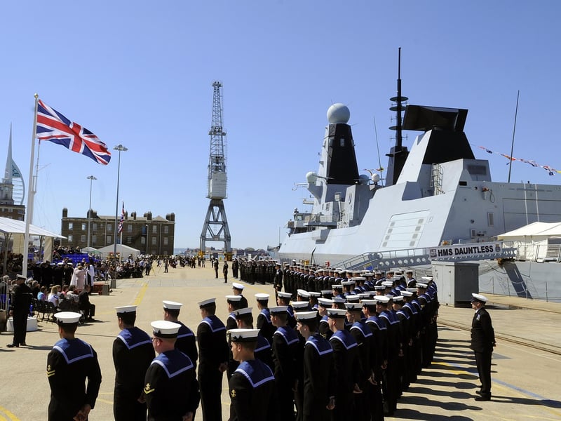 3rd June 2010. Commissioning Ceremony of HMS Dauntless, at Victoria Jetty, Her Majesty's Naval Base, Portsmouth.
Picture: Allan Hutchings (101720-725)