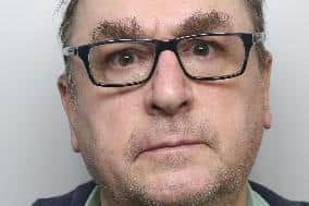 Pictured is paedophile Kevin Yeardley, aged 64, of Pembroke Crescent, High Green, Sheffield, who has been sentenced at Sheffield Crown Court to nine years of custody after he admitted two counts of indecent assault, two counts of sexual activity with a child, one count of causing a child to engage in a sexual activity and one count of sexual assault.
