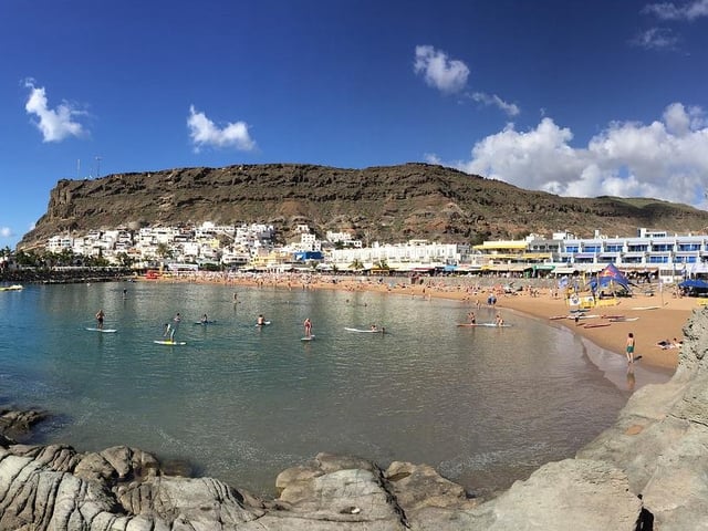 Danielle Gibson, from Portsmouth, was due to head here for her first wedding anniversary. Pictured is Puerto de Mogán.
