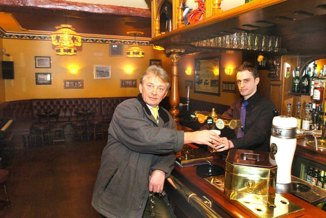 Pictured at the Kings Head pub on Attercliffe Road, Sheffield, are Jack Young and pub manager Martin Hallam.